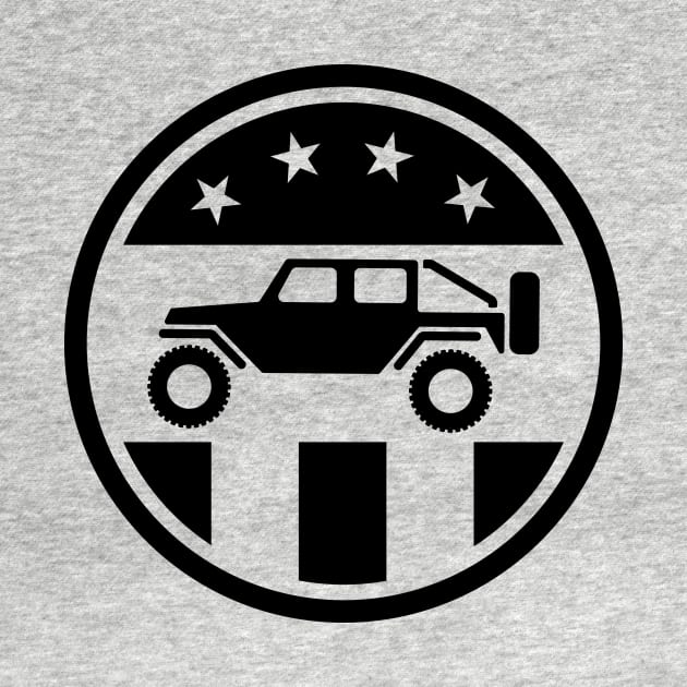 Patriotic Off Road 4wd Logo by hobrath